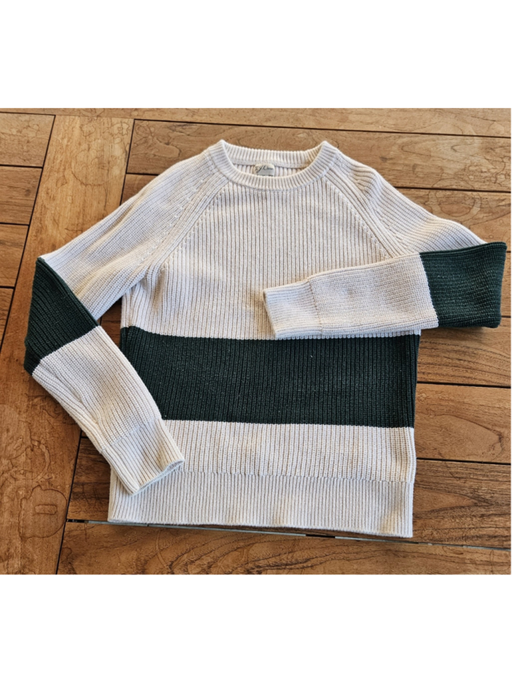J.Crew Heritage Cotton Shaker-Stitch Striped Sweater - Men’s M